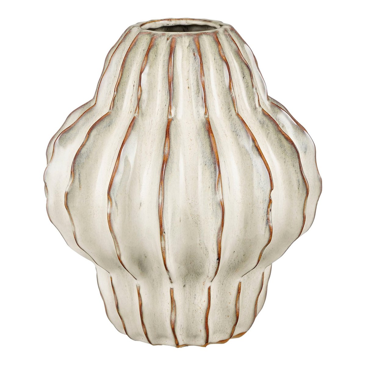 Altea Vase – H28 x Ø24,5 cm – Keramik – gebrochenes Weiß