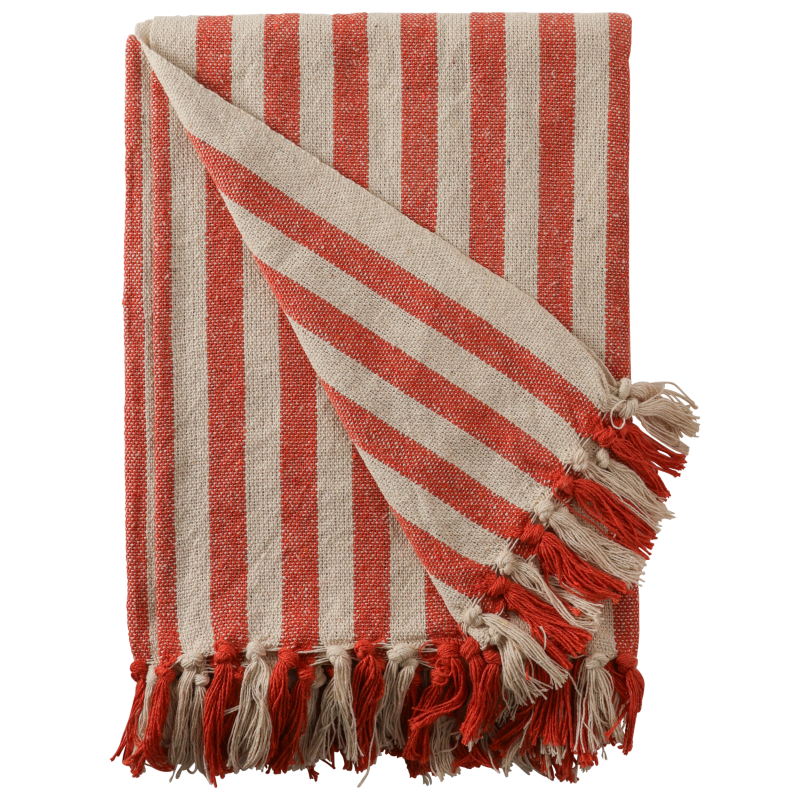 Plaid gestreift Orange aus Baumwolle