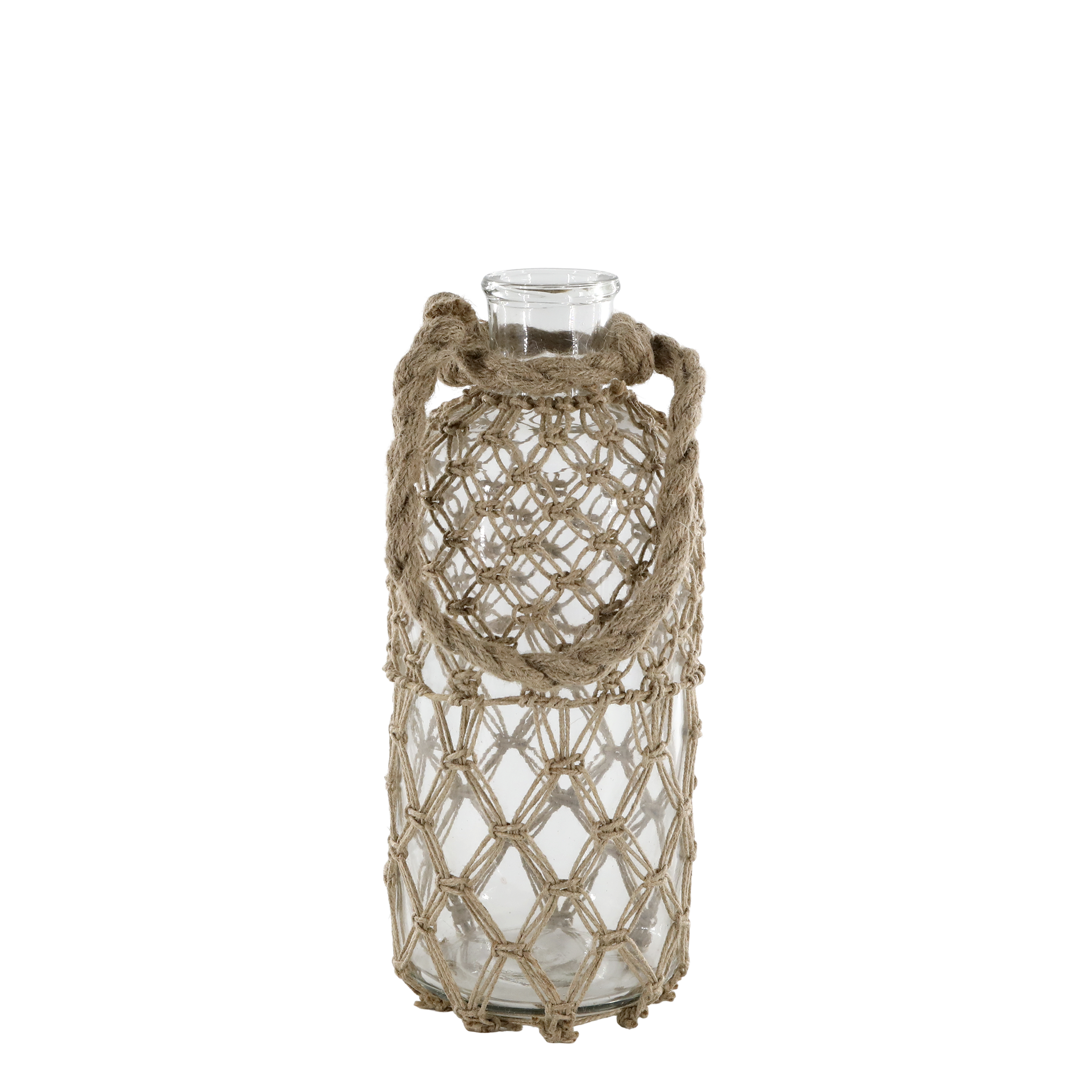 Flasche mit Geflecht und Henkel, 33 cm