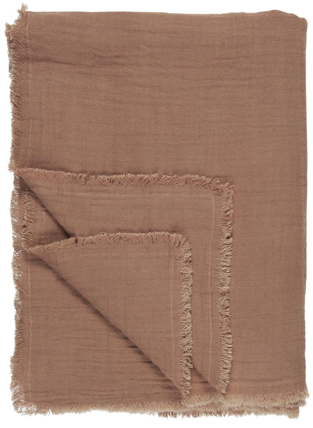 6865-71 Tischdecke / Plaid doppelt gewebt, Ziegel,130 x 170cm