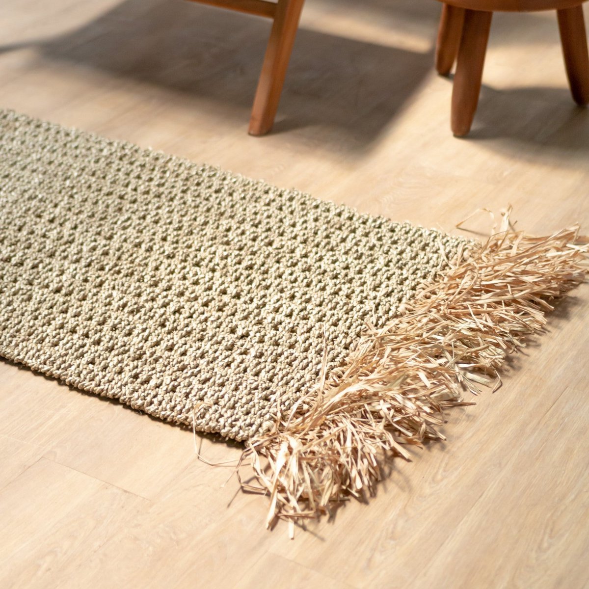 Seegras-Teppich mit Quasten 120x60 cm  BARA