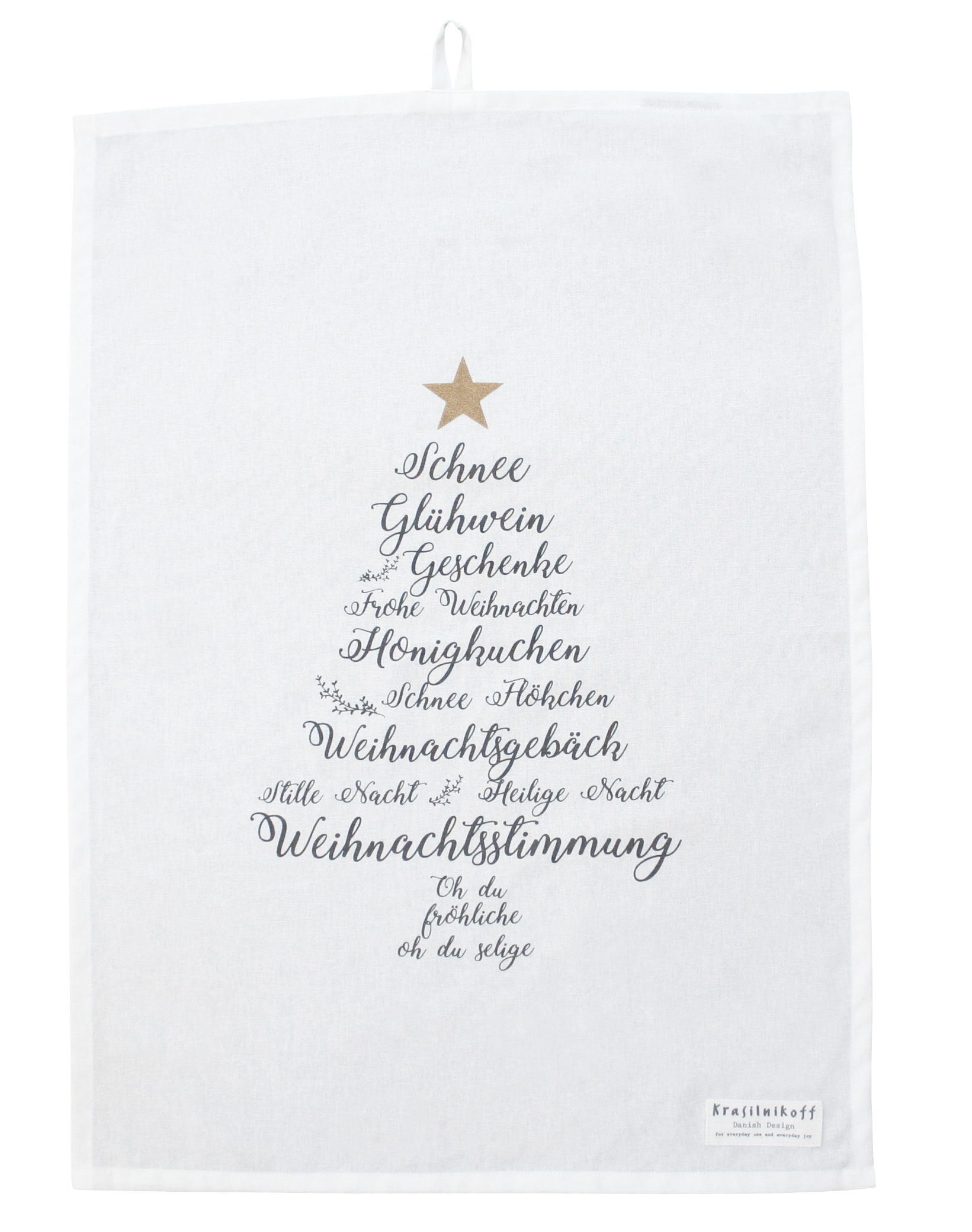 Geschirrtuch Christmas Words white Geschirrtuch Christmas Words white