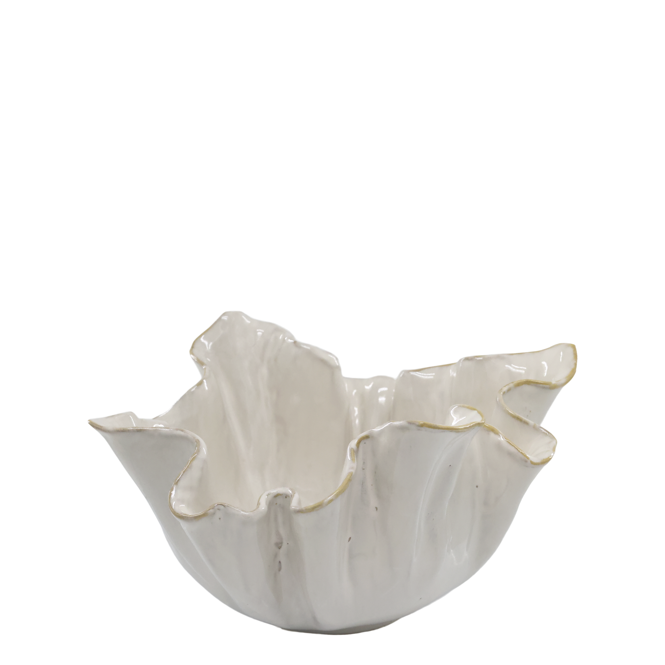 große Schale mit gefalteter Kante, 32 cm