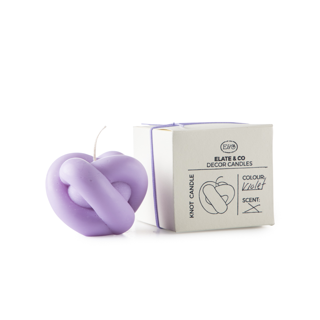 Knot Candle, Lila