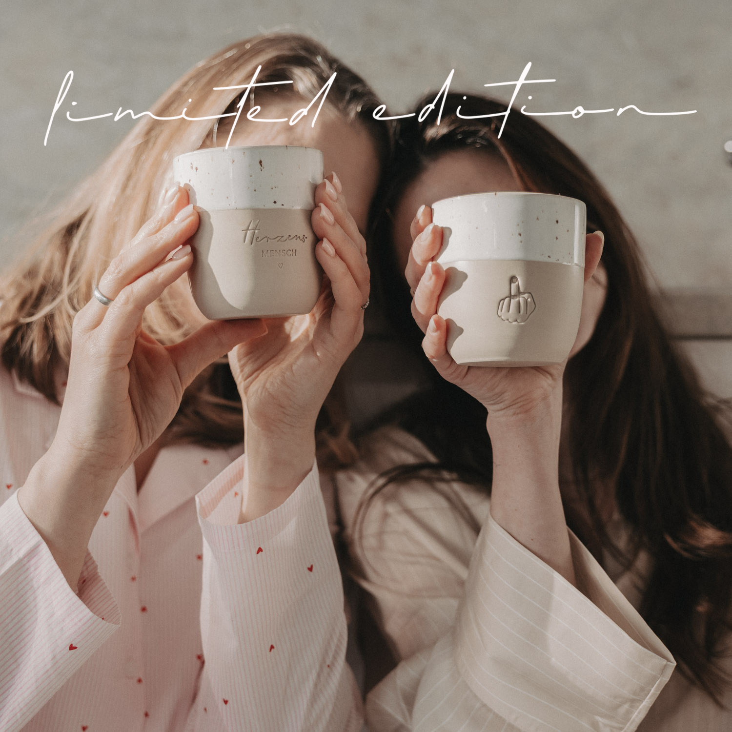 limitierter Eulenschnitt Becher Herzensmensch