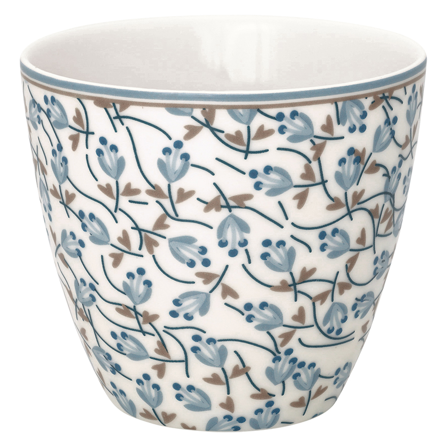 Greengate Latte Becher Addison white Steinzeug Greengate Latte Becher Addison white Steinzeug
