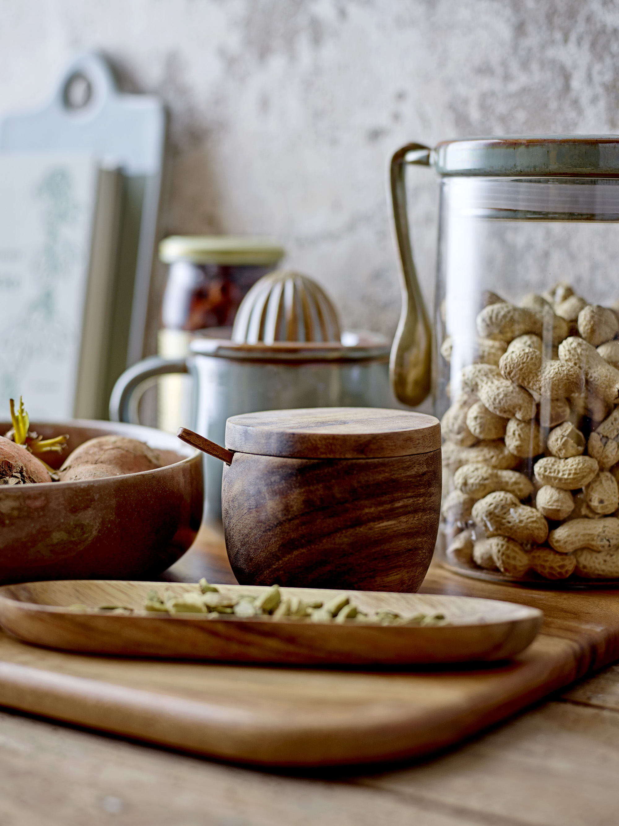 82051004_1 Eliva Holzdose mit Deckel und Löffel