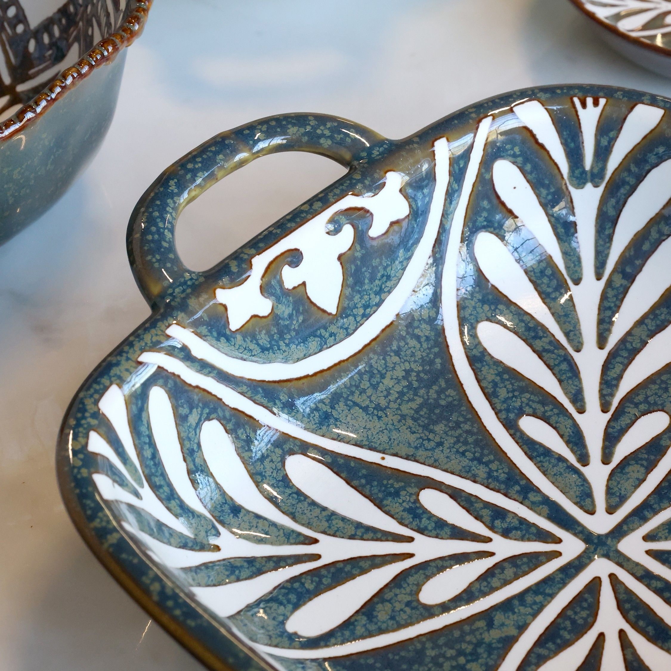 Arés Ramekin mit Henkel, quadrat 18 cm Opal
