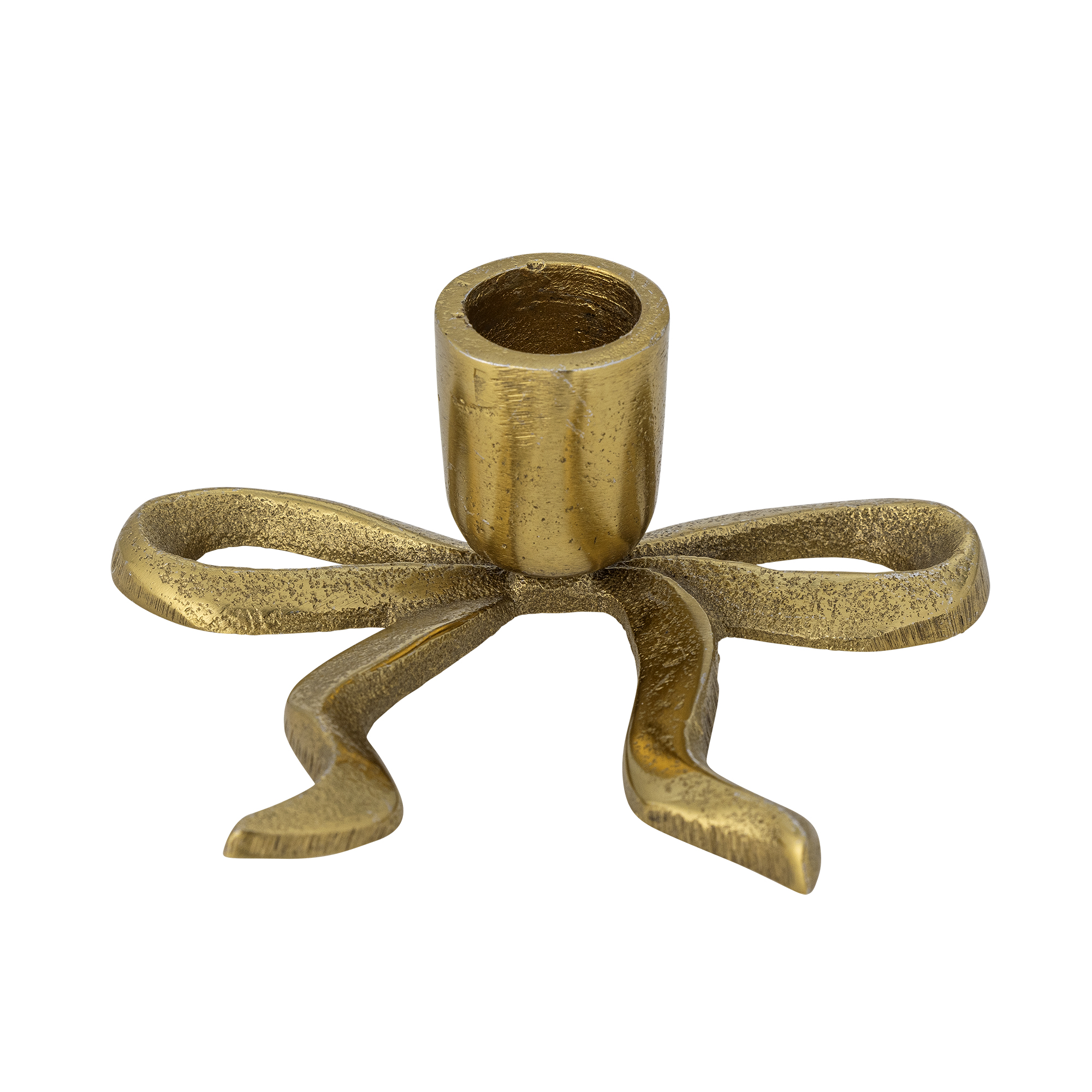 Nanda Kerzenhalter Schleife in Gold