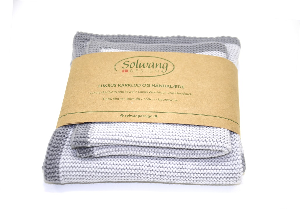 Solwang Frame Set aus Handtuch und Wischlappen staubiges Grau 9192 Solwang Frame Set aus Handtuch und Wischlappen staubiges Grau 9192