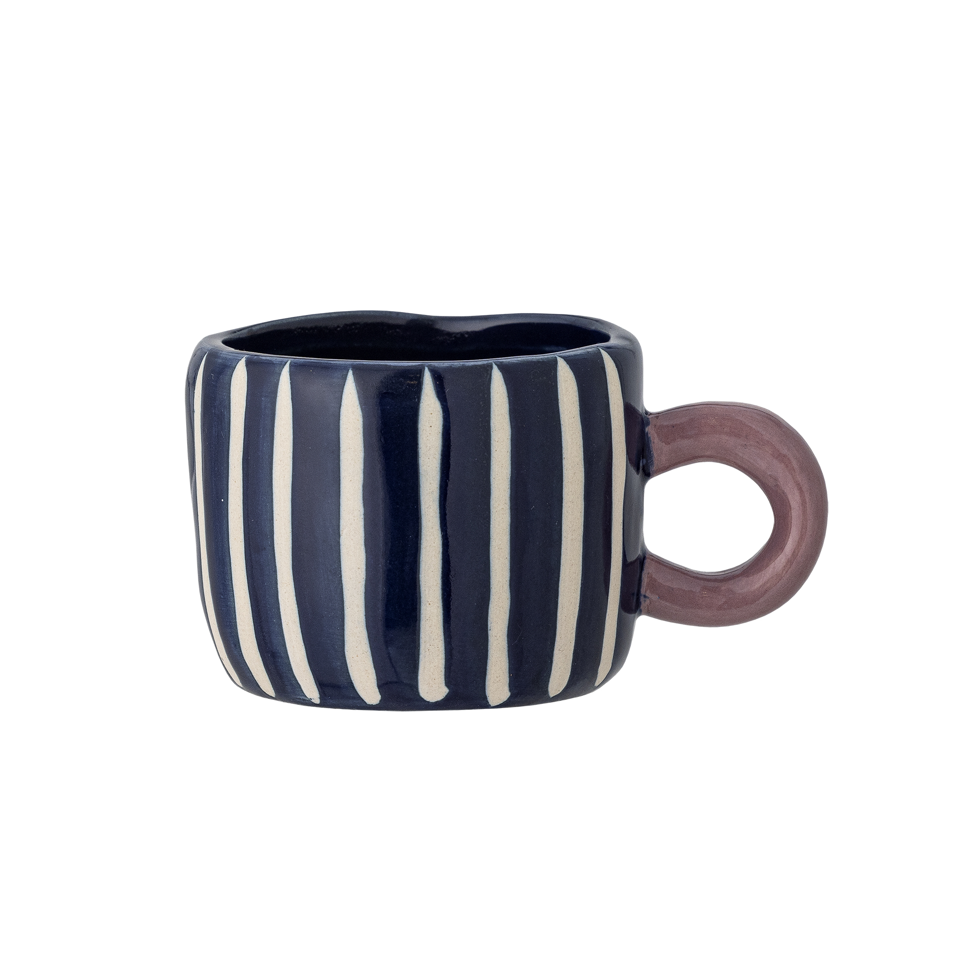 Nini Tasse, Blau mit Streifen, Steingut