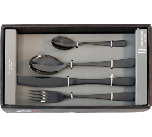 Besteckset 24 tlg. anthrazitfarben glänzend Besteckset 24 tlg. anthrazitfarben glänzend