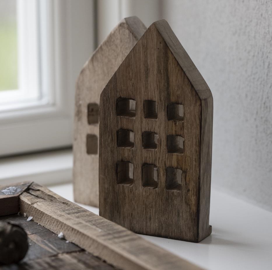 Dekohaus Holz, 3 Varianten