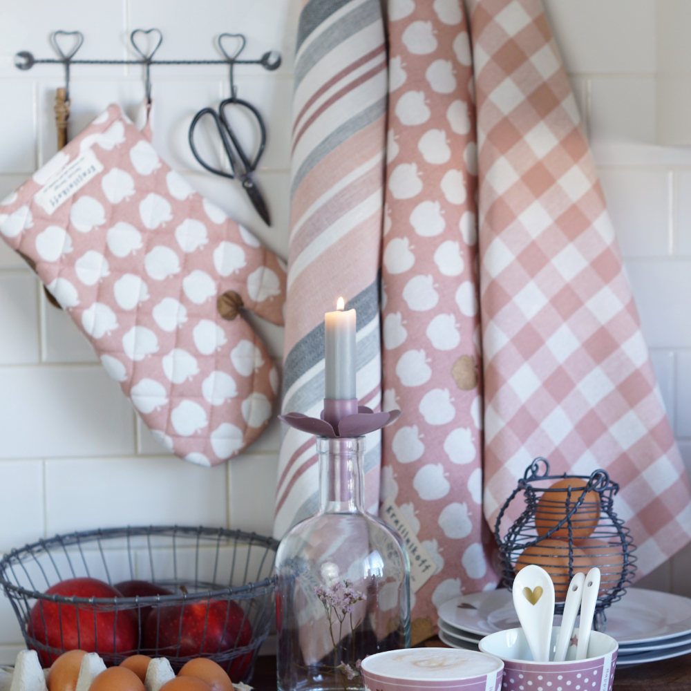 Geschirrtuch kariert, dusty rose Geschirrtuch kariert, dusty rose