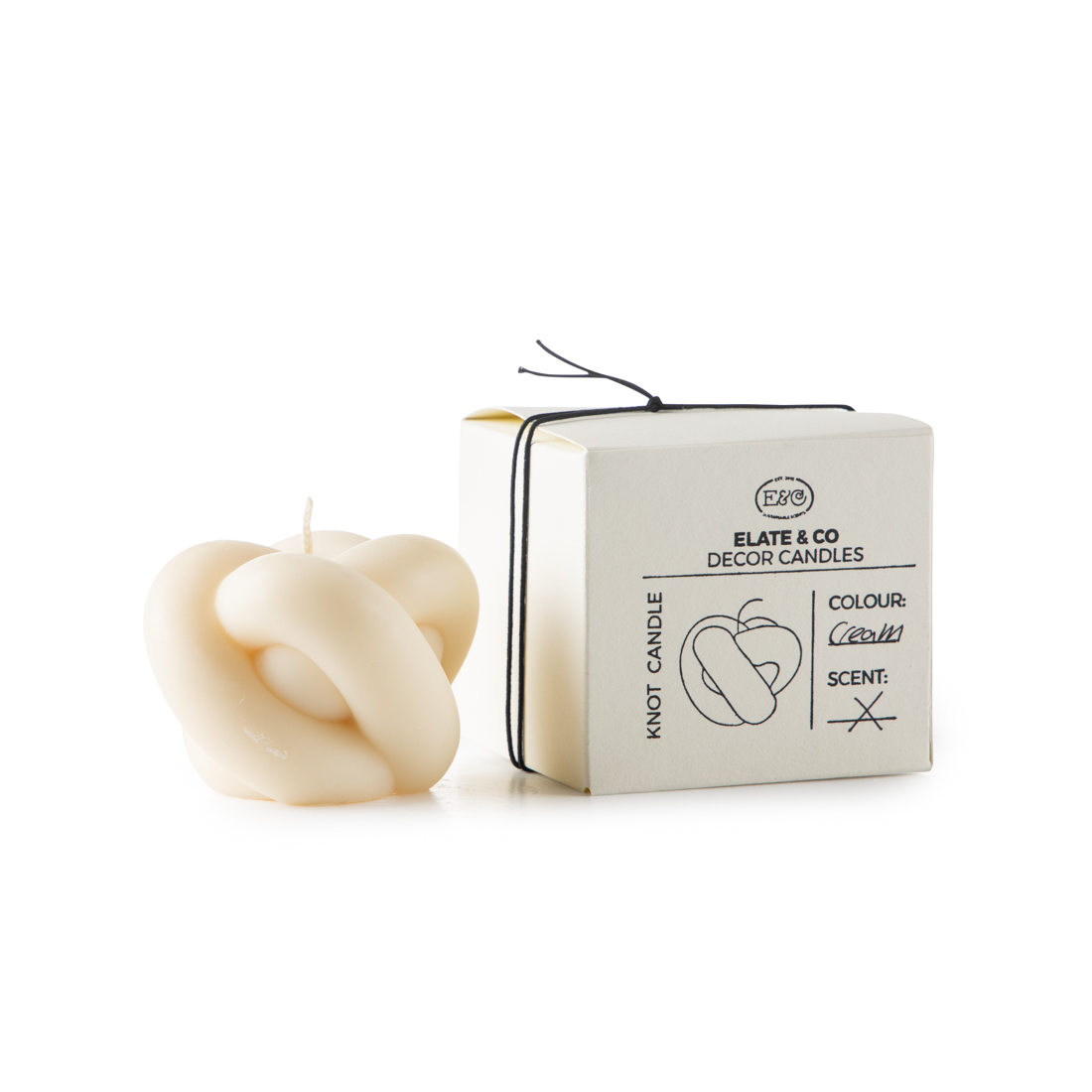 Knot Candle, creme