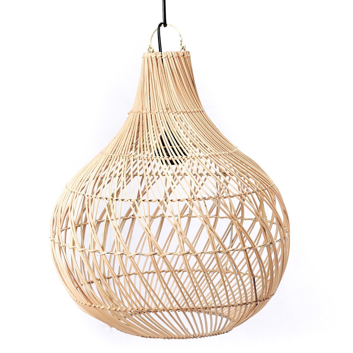 Rattanlampe | Boho Lampenschirm | Pendelleuchte KENARI