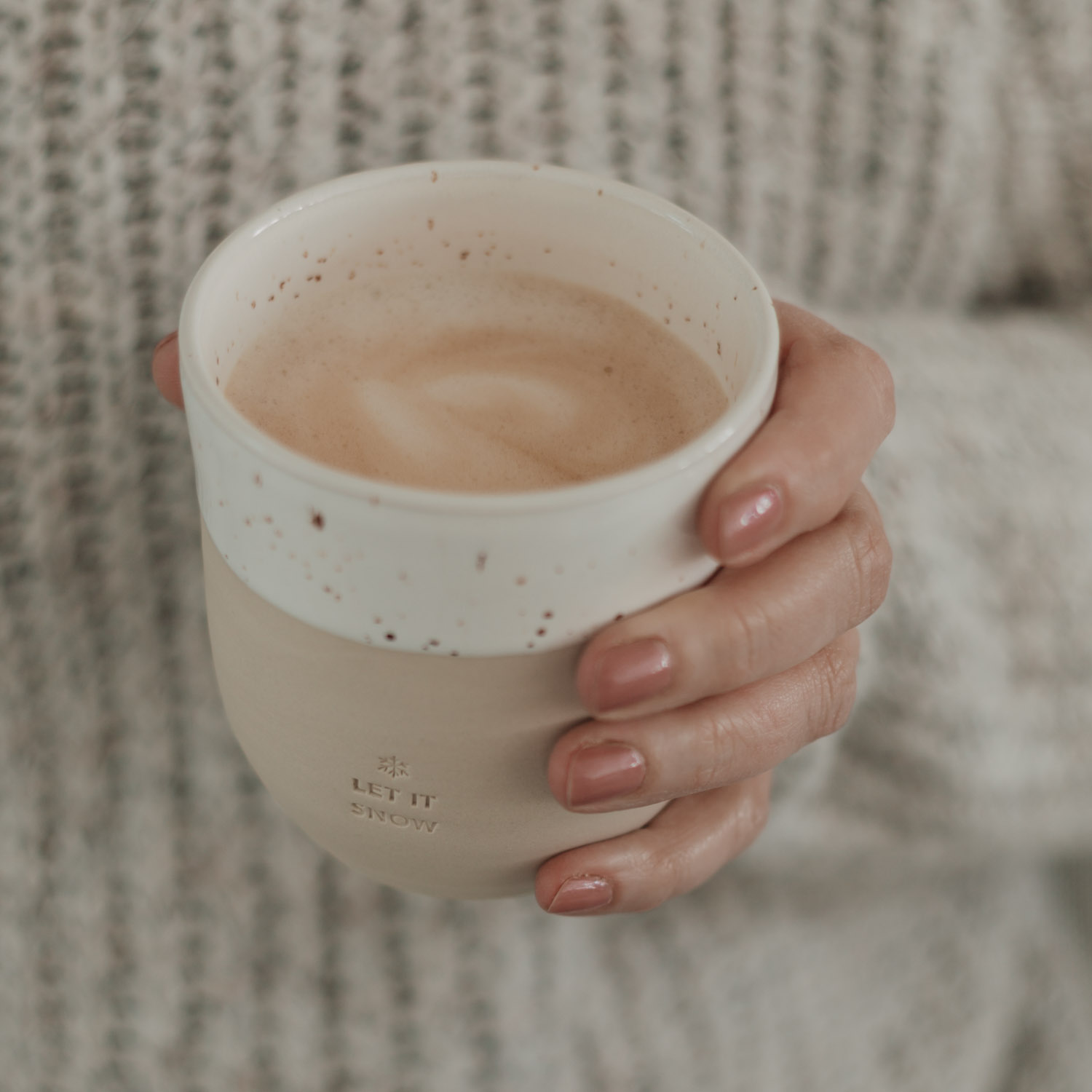 Eulenschnitt Becher Let is snow