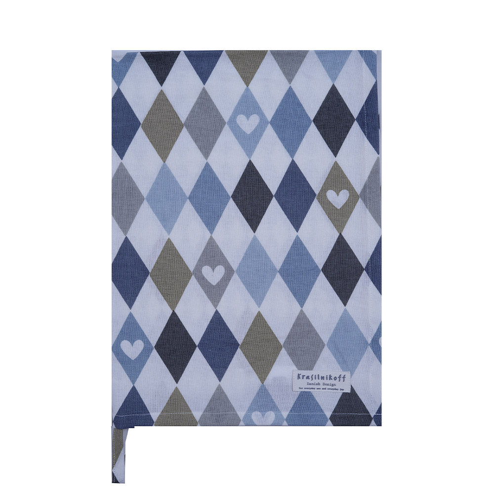 Geschirrtuch Harlekin Heart Blau