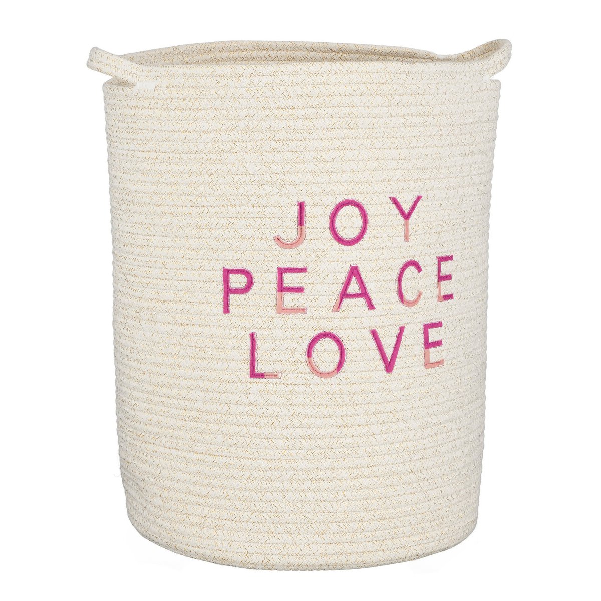 Aufbewahrungskorb Joy, Peace, Love  – 2er-Set