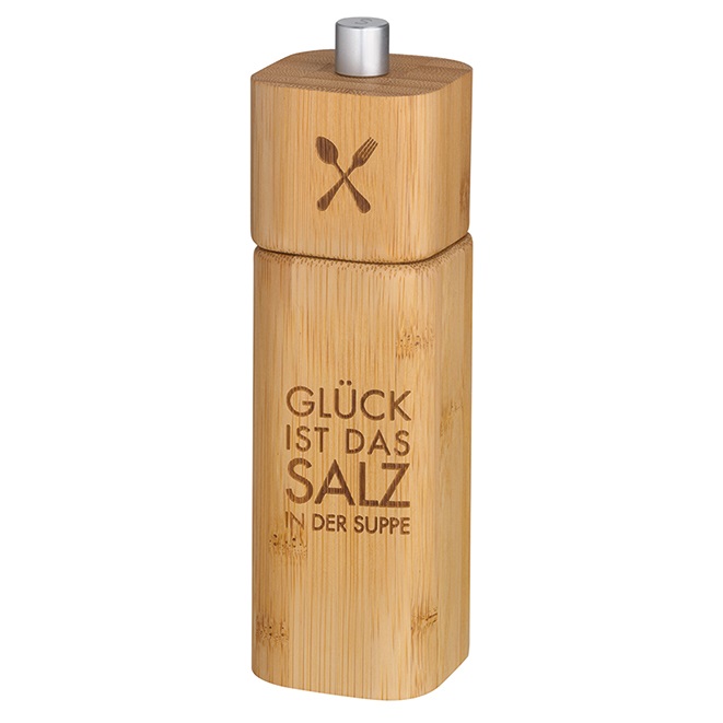 räder Salzmühle "Glück ist das Salz in der Suppe" räder Salzmühle "Glück ist das Salz in der Suppe"