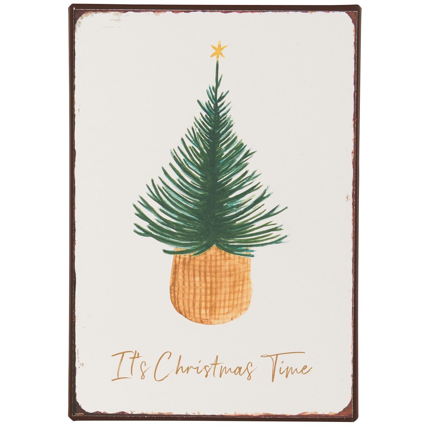 Metallschild Its Christmas Time Metallschild Its Christmas Time