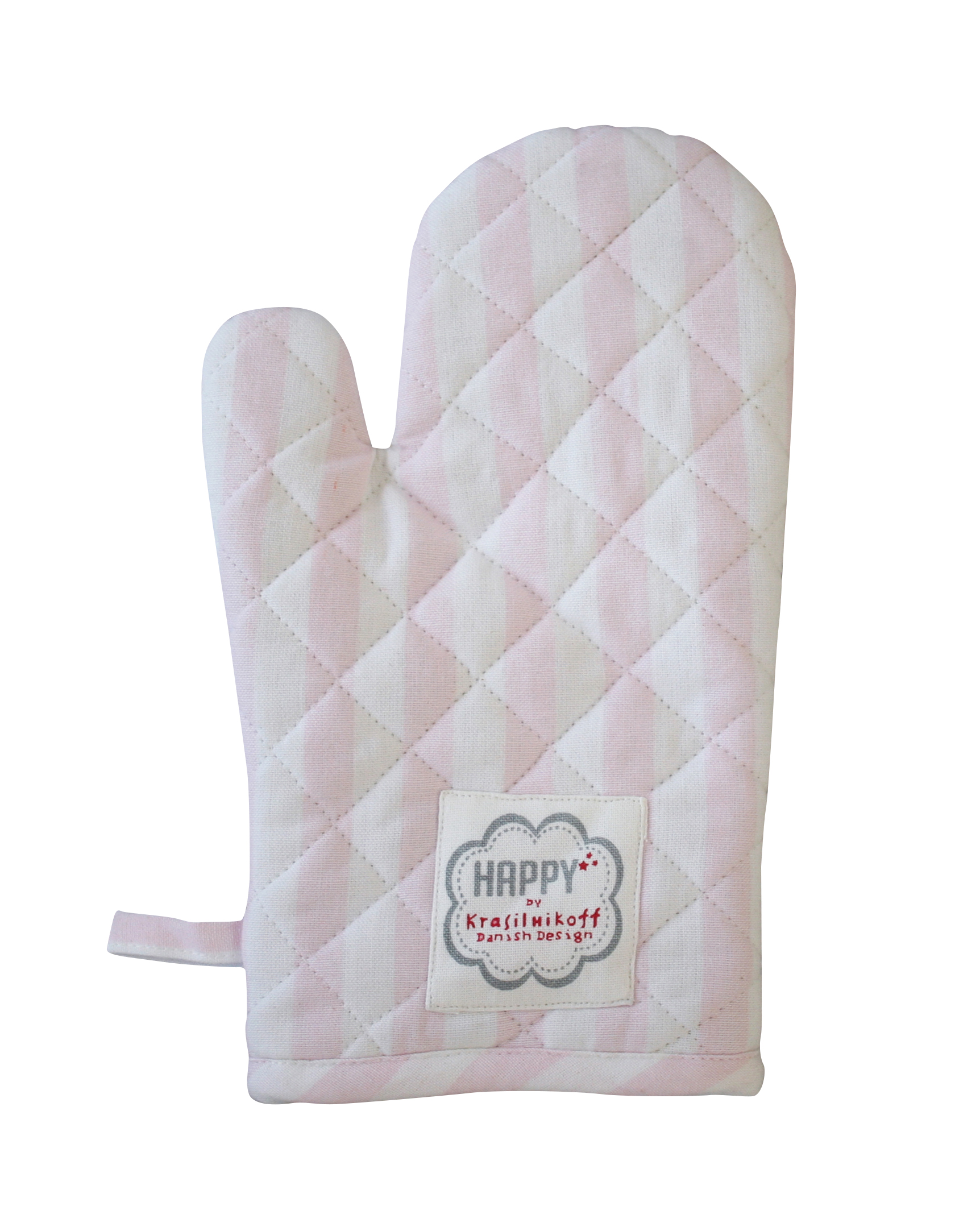 Ofenhandschuh pink breite Streifen