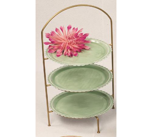 Tellerhalter / Etagere Sorrent grün