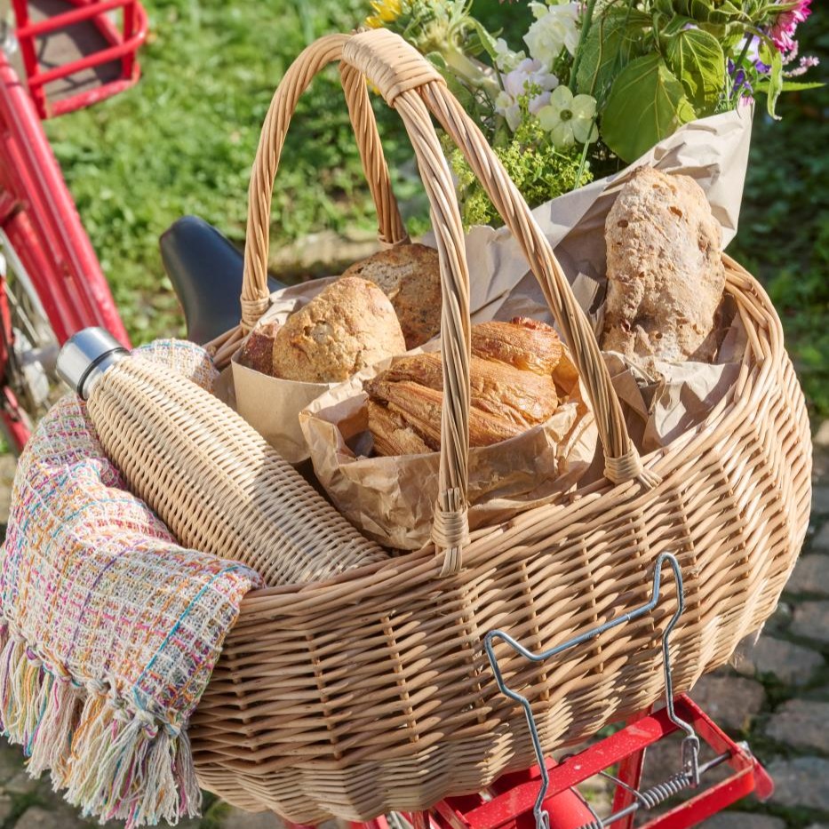 Thermosflasche natur Polyrattan handgeflochten 500 ml