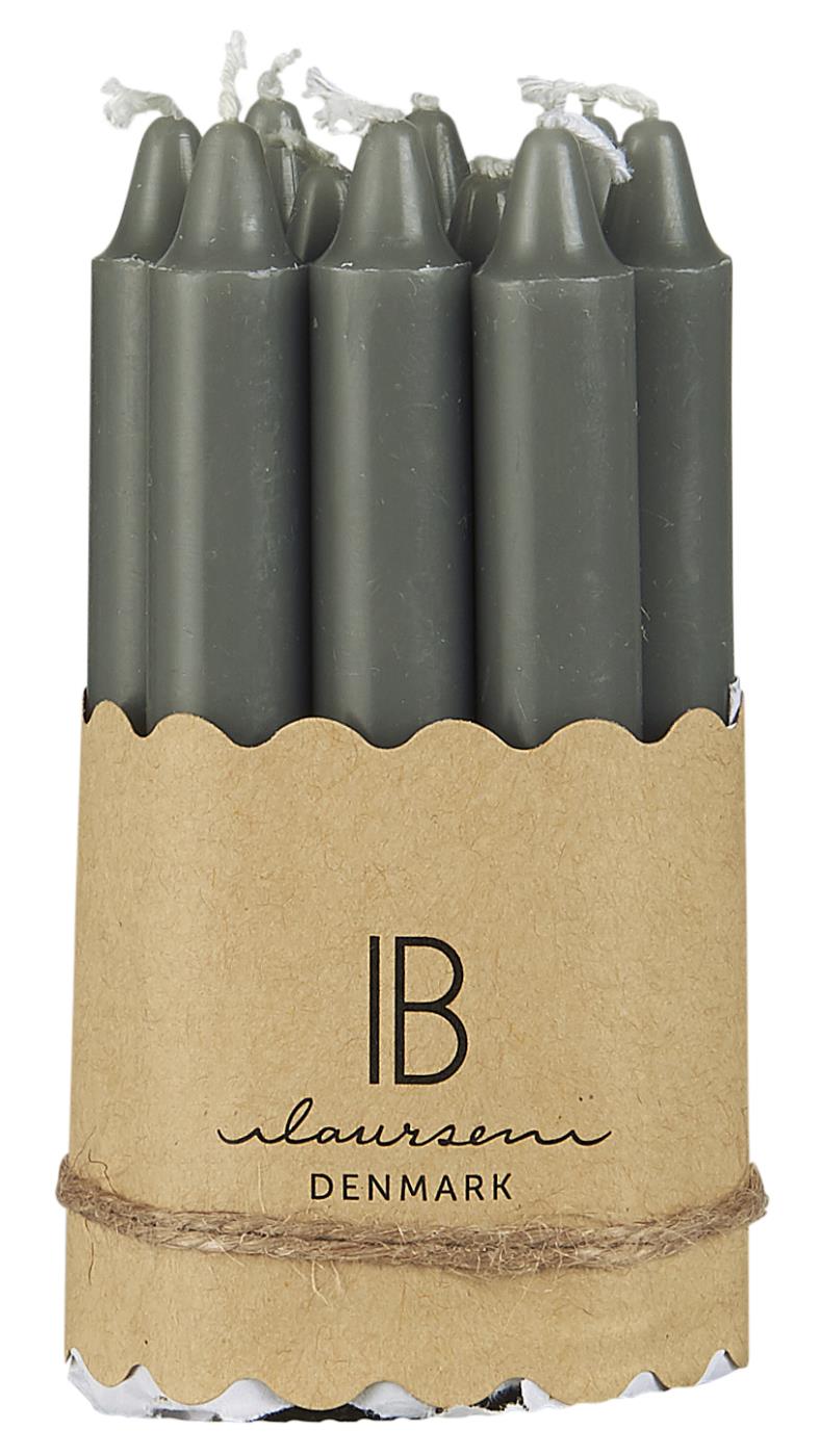 dünne kurze Kerzen, 10 Stck., dunkelgrau dünne kurze Kerzen, 10 Stck., dunkelgrau