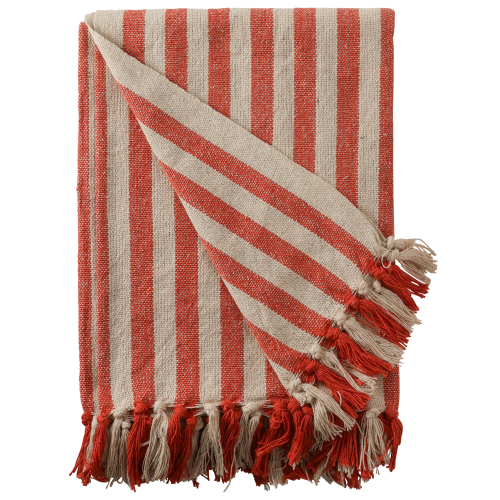 Plaid gestreift Orange aus Baumwolle