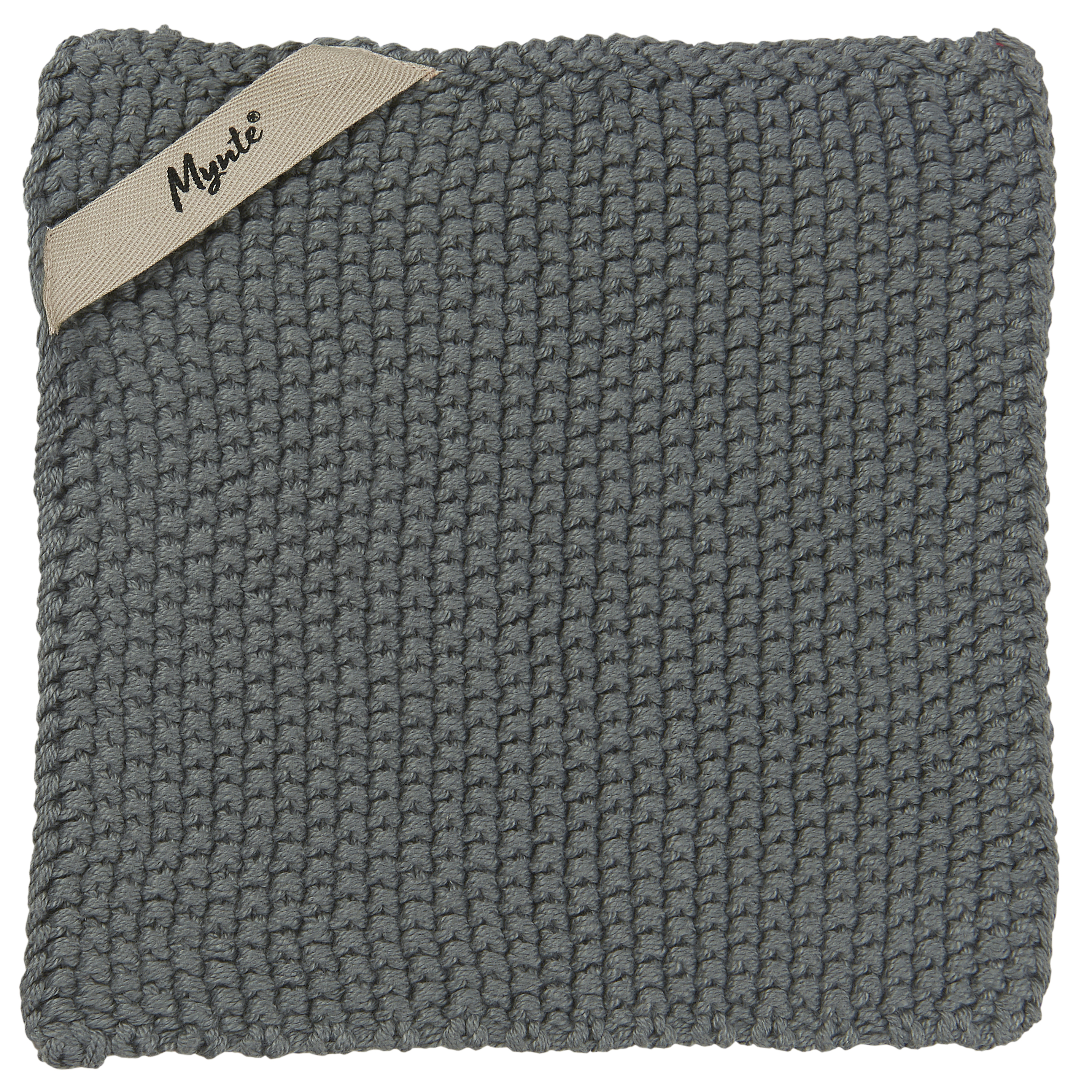 6350-41 Topflappen Mynte gestrickt moosgrün