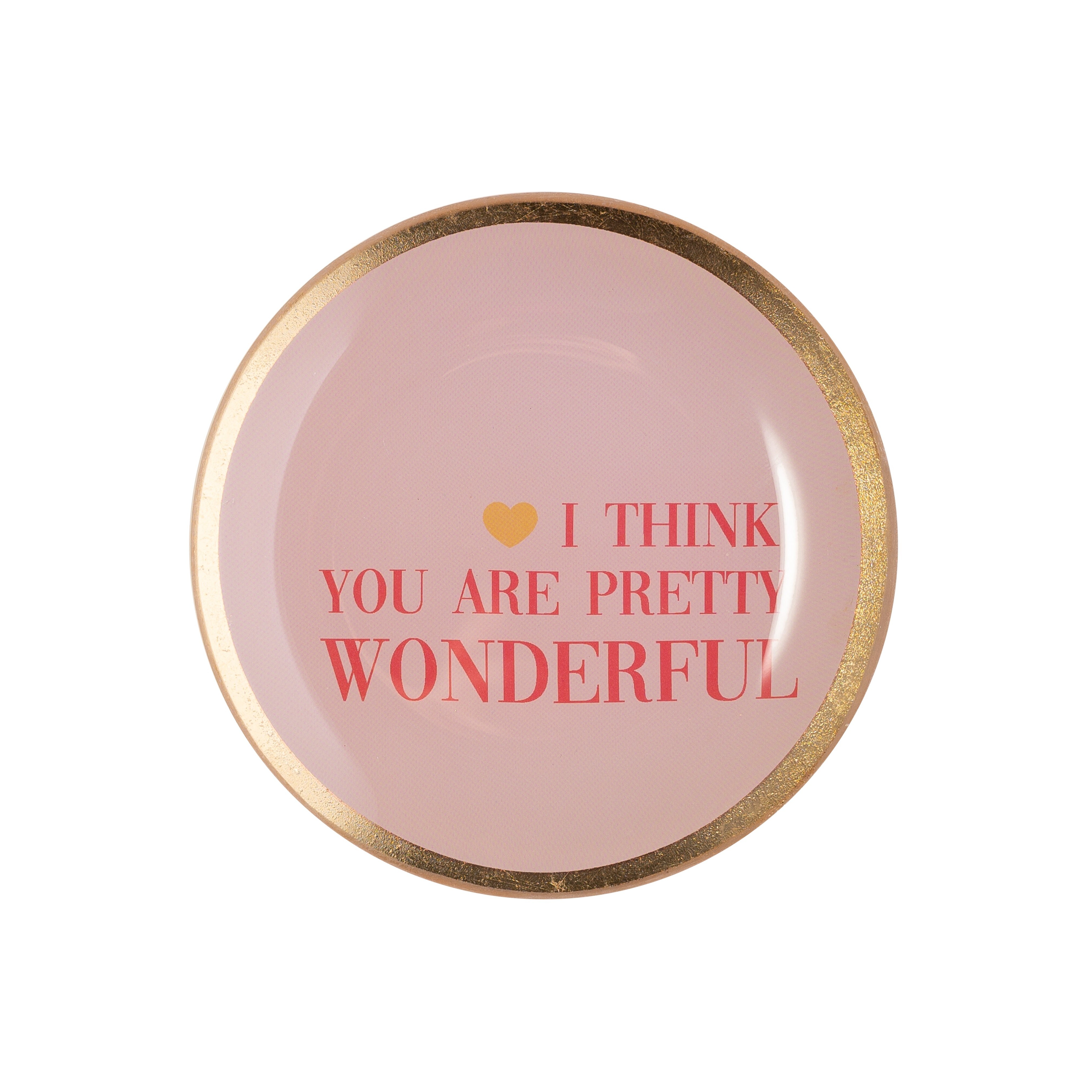 Love Plates, Glasteller S, Wonderful, rund, rosa