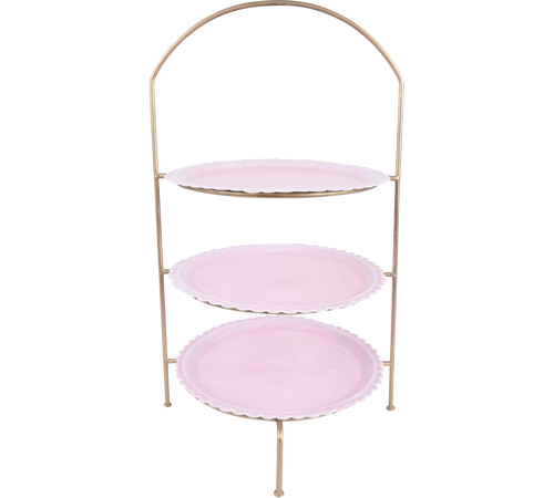 Tellerhalter / Etagere Sorrent rosa