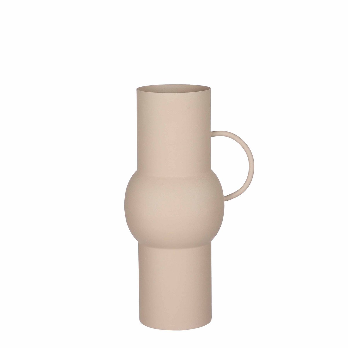 Jari Vase – L19 x B16 x H36 cm – Metall – Hellrosa