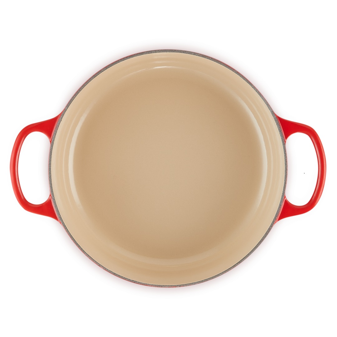 Le Creuset Signature Gourmet Bräter, rund, 24 cm, Kirschrot