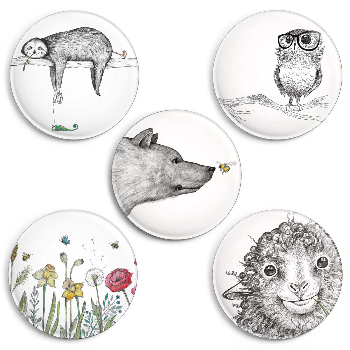 Magnet 5er-Set – Bunter Mix Magnet 5er-Set – Bunter Mix