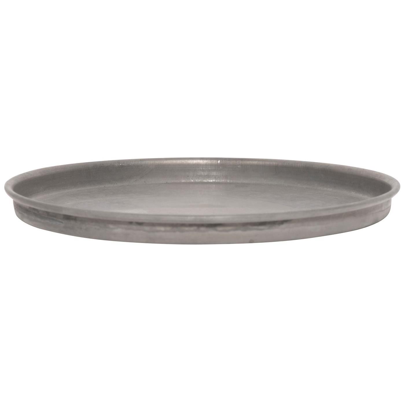 Kerzentablett  mit  Kante, 19,5 cm, Metall  