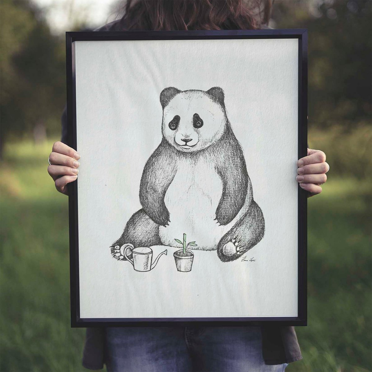 Kunstdruck - Panda Size: A4