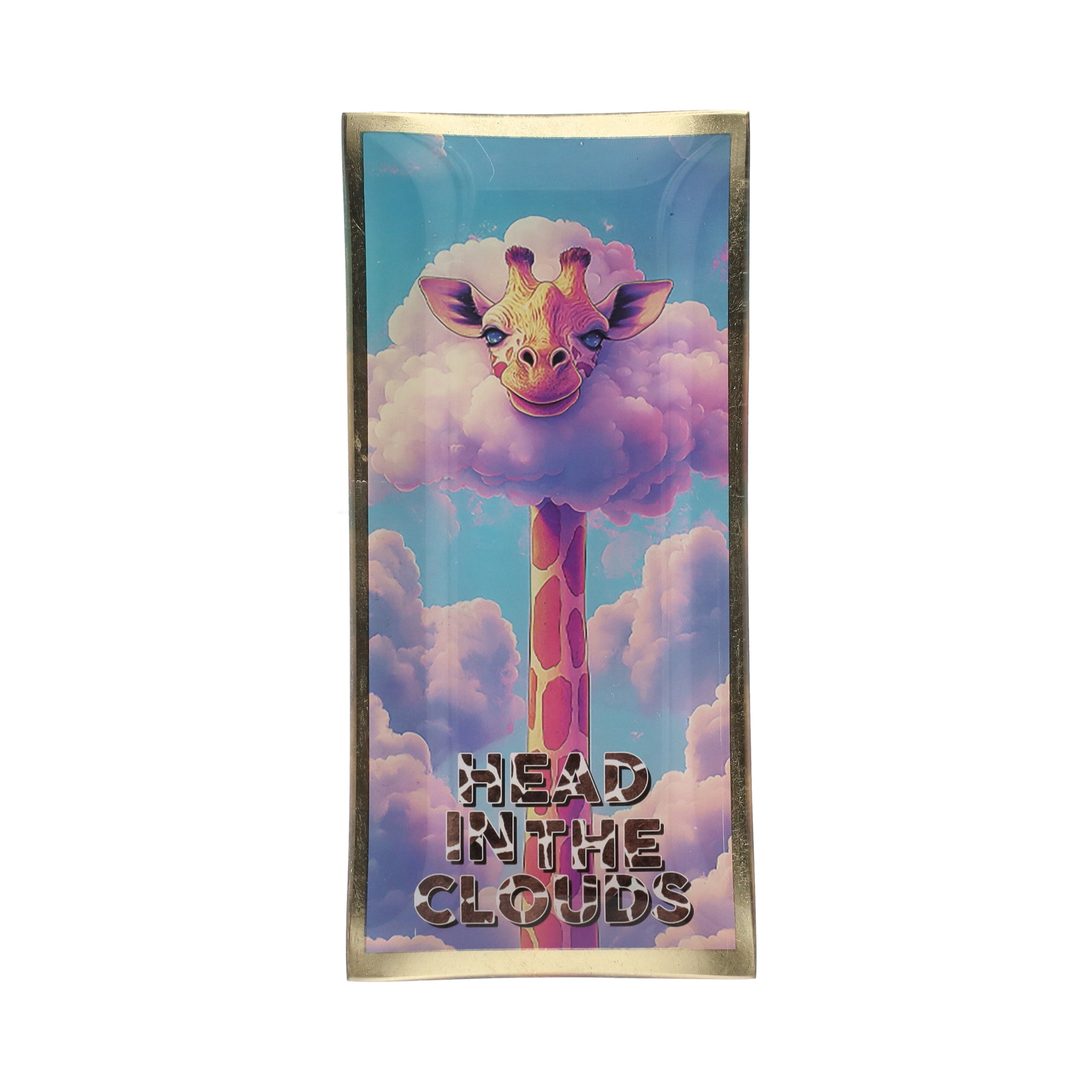 Love Plates, Glasteller, L, Motiv: Head in the clouds, blau