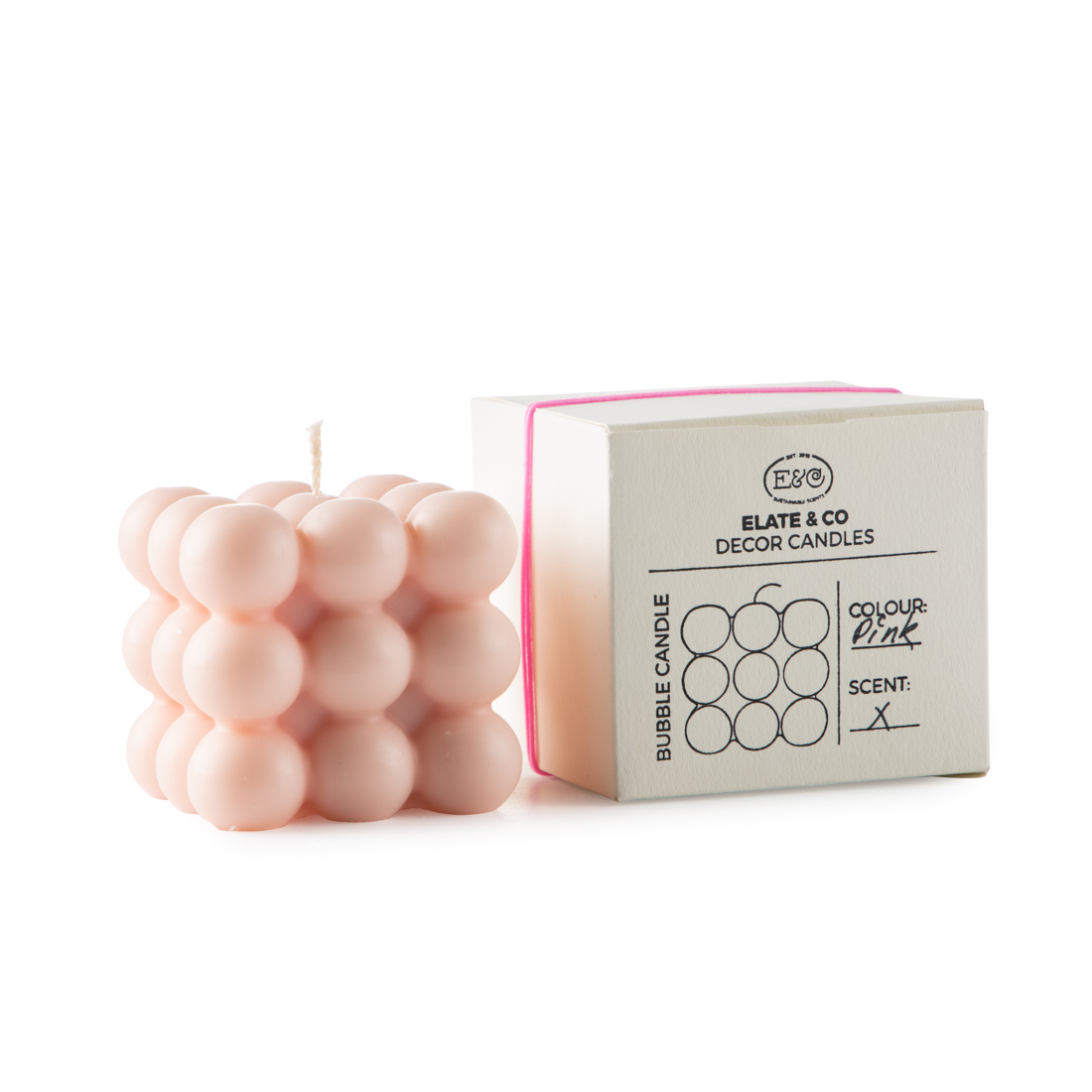 Bubble Candle, rosé