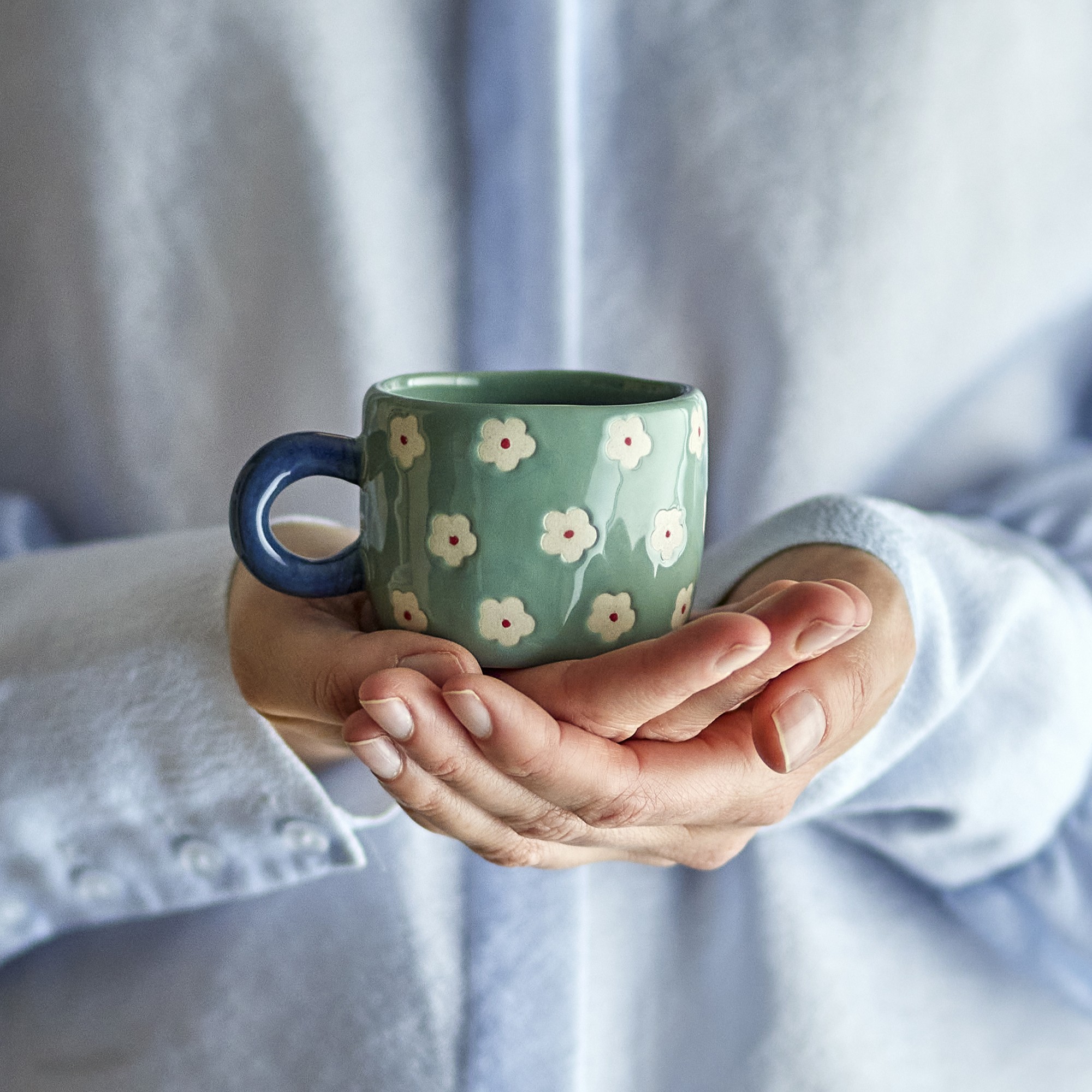 Nini Tasse, Hell Blau, Steingut