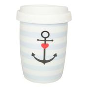 To-go-Porzellan-Anker Coffee to go Becher  Anker hellblau, Porzellan