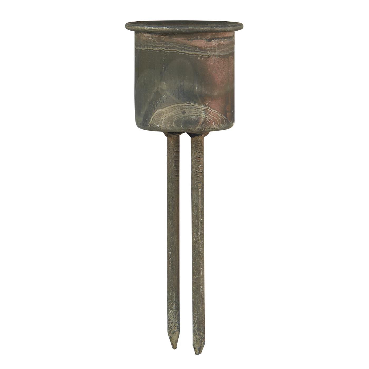 2-Spieß Kerzenhalter für Stabkerze, Metall