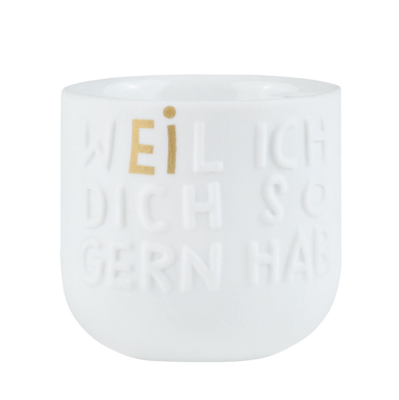 Räder Eierbecher "Weil ich dich so gern hab" Räder Eierbecher "Weil ich dich so gern hab"