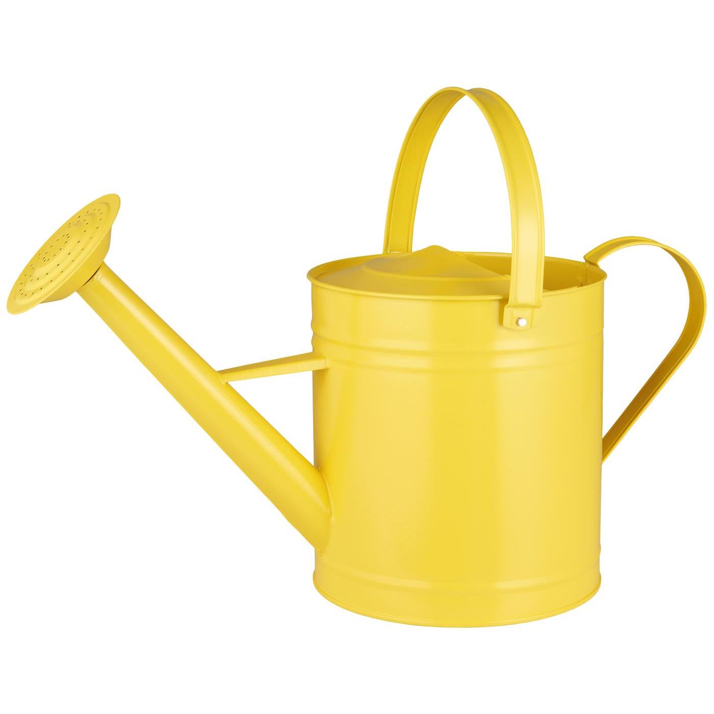 Gießkanne mit Brause und 2 Henkeln, 6,3 L, Gelb