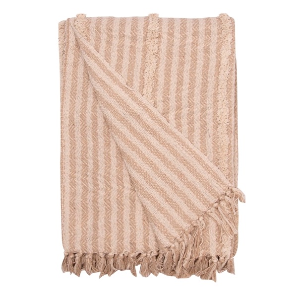 Plaid gestreift Natur aus Baumwolle , Tufted Plaid gestreift Natur aus Baumwolle , Tufted