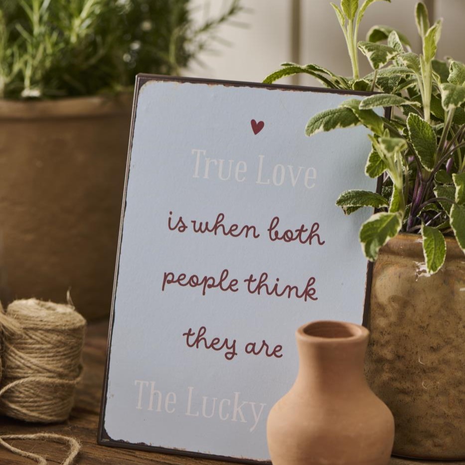 Metallschild  True Love Metallschild  True Love