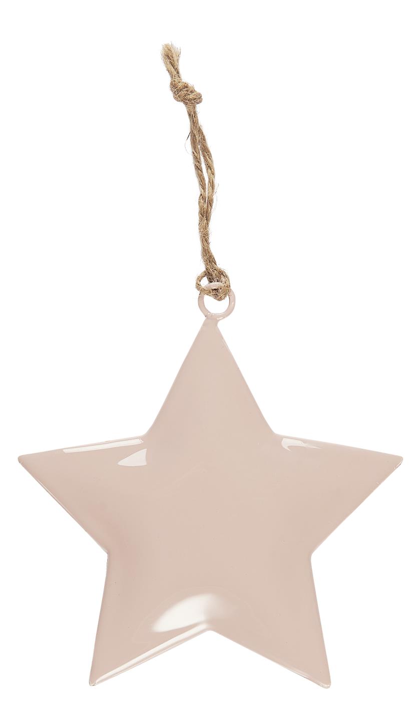 2514-43 Stern zum Hängen mit Juteschnur rosa
