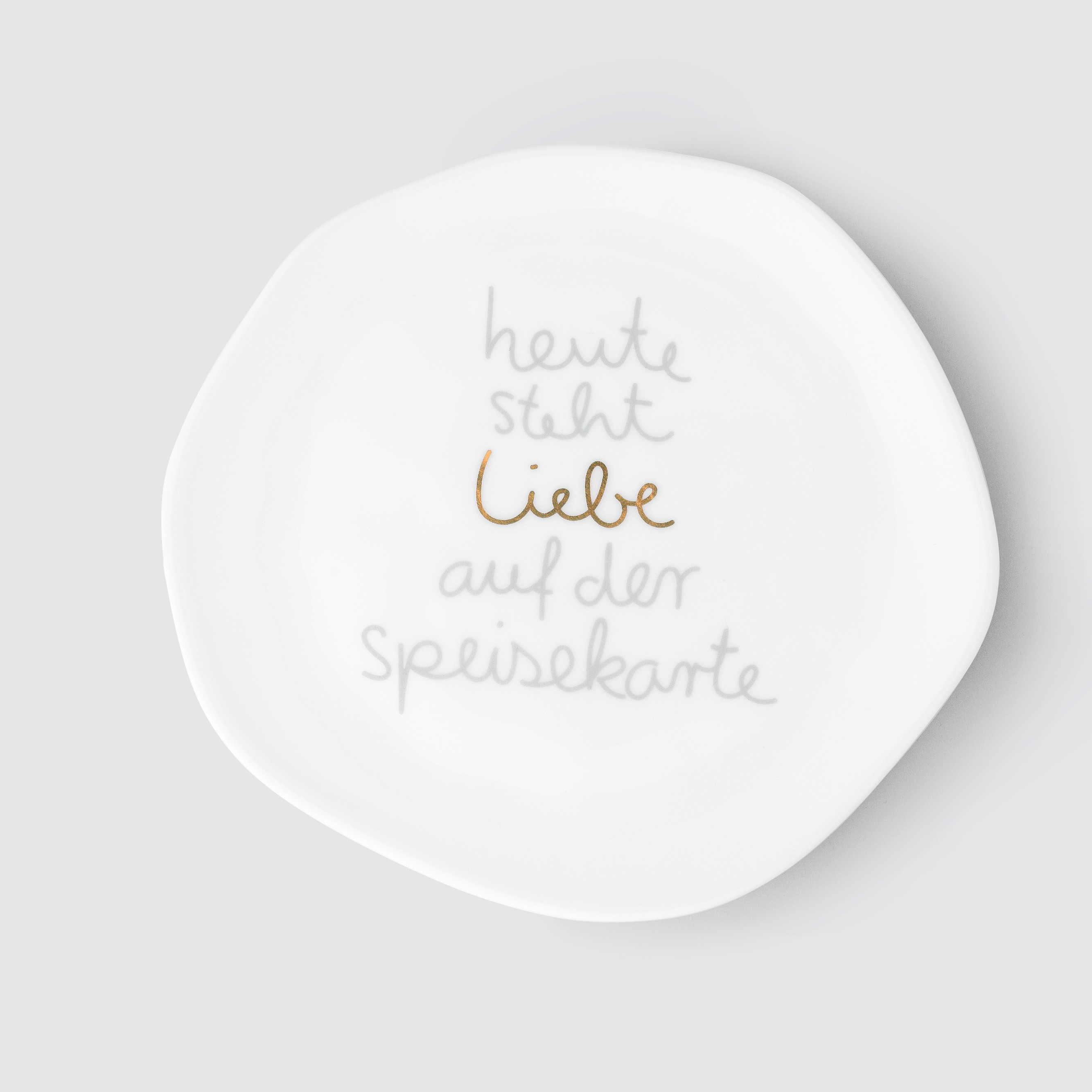 Räder Teller Hochzeit "Heute steht Liebe auf der Speisekarte"