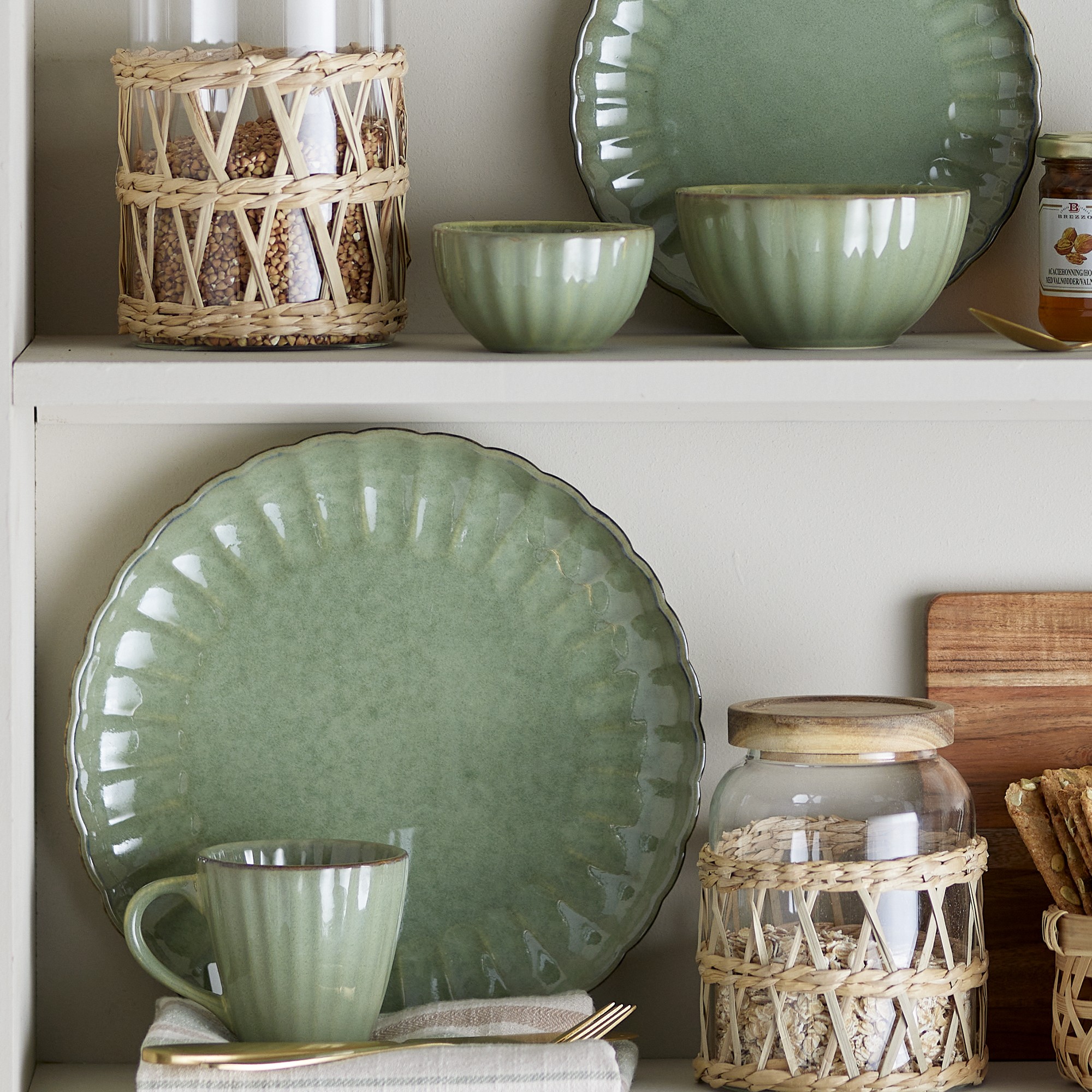 Bloomingville Teller Latina grün 27cm